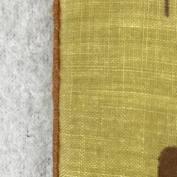 JEANNE MILLER Handkerchief OS MCM Hand Rolled Abstract Yellow VTG 14" x 14" - Picture 10 of 13